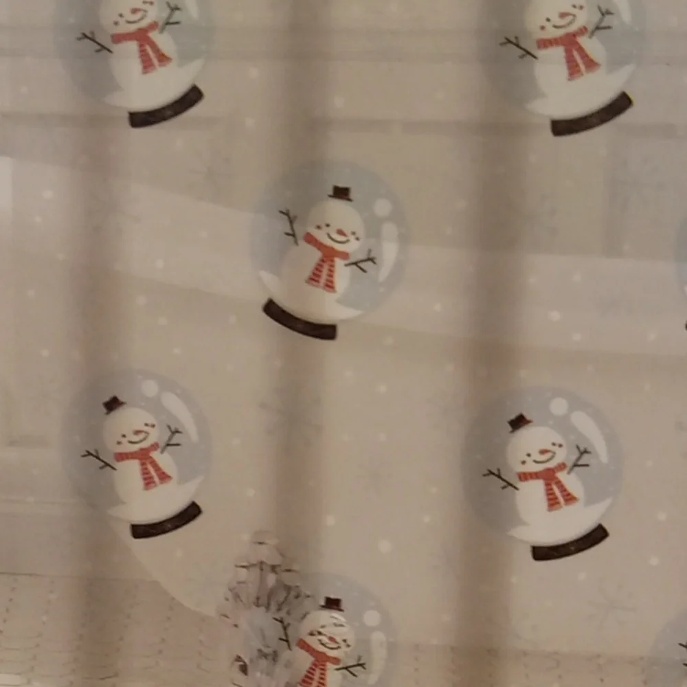 Christmas Snowman Shower Curtain New